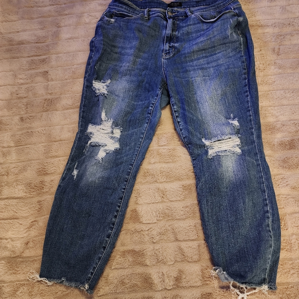 Size 18 Judy Blues Jeans Boyfriend Jeans Distressed